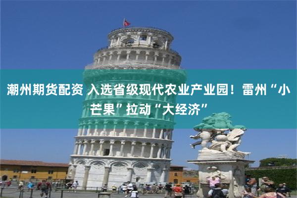 潮州期货配资 入选省级现代农业产业园！雷州“小芒果”拉动“大经济”