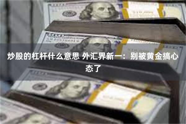 炒股的杠杆什么意思 外汇界新一：别被黄金搞心态了