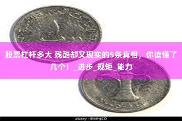 股票杠杆多大 残酷却又现实的5条真相，你读懂了几个！_进步_规矩_能力